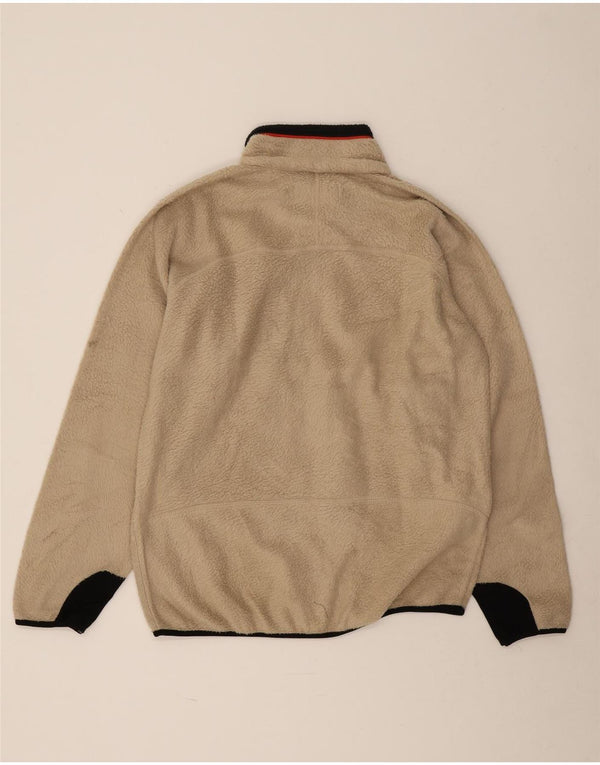 Fila Chaqueta polar para hombre UK 40 Large Beige Colorblock Poliéster