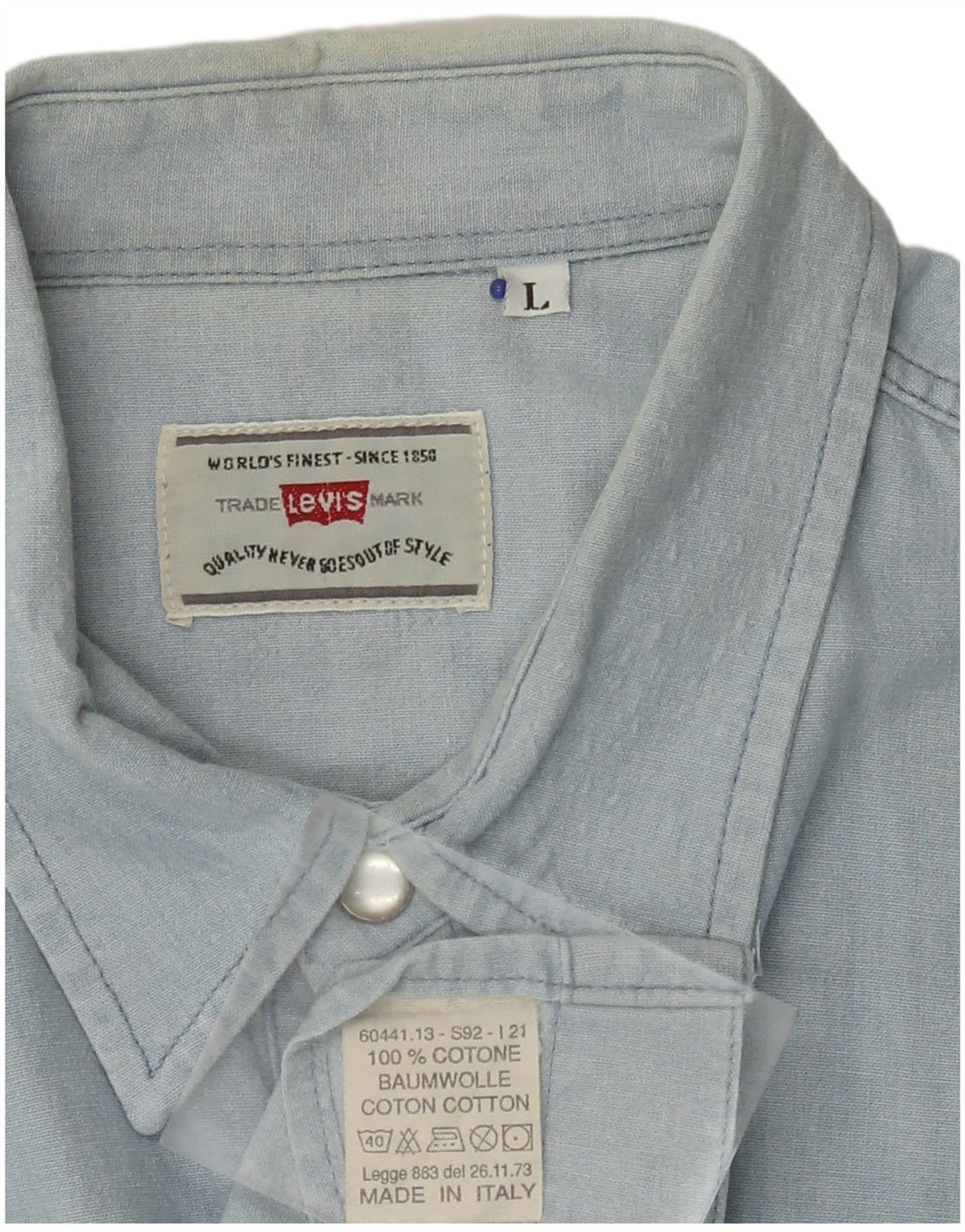 LEVI'S Camisa vaquera para hombre Algodón azul grande