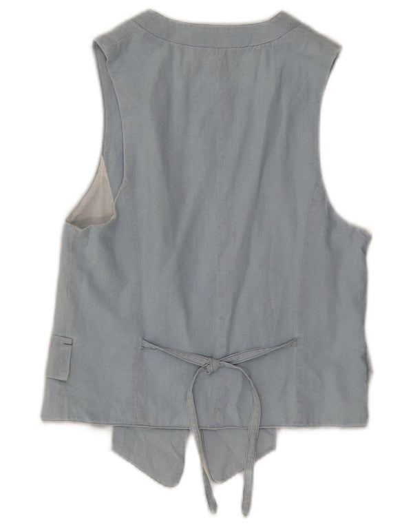 Zara Mujer OPEN Chaleco UK 10 Small Azul