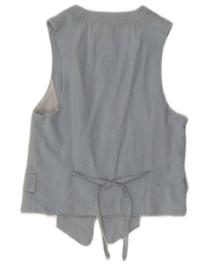 Zara Mujer OPEN Chaleco UK 10 Small Azul