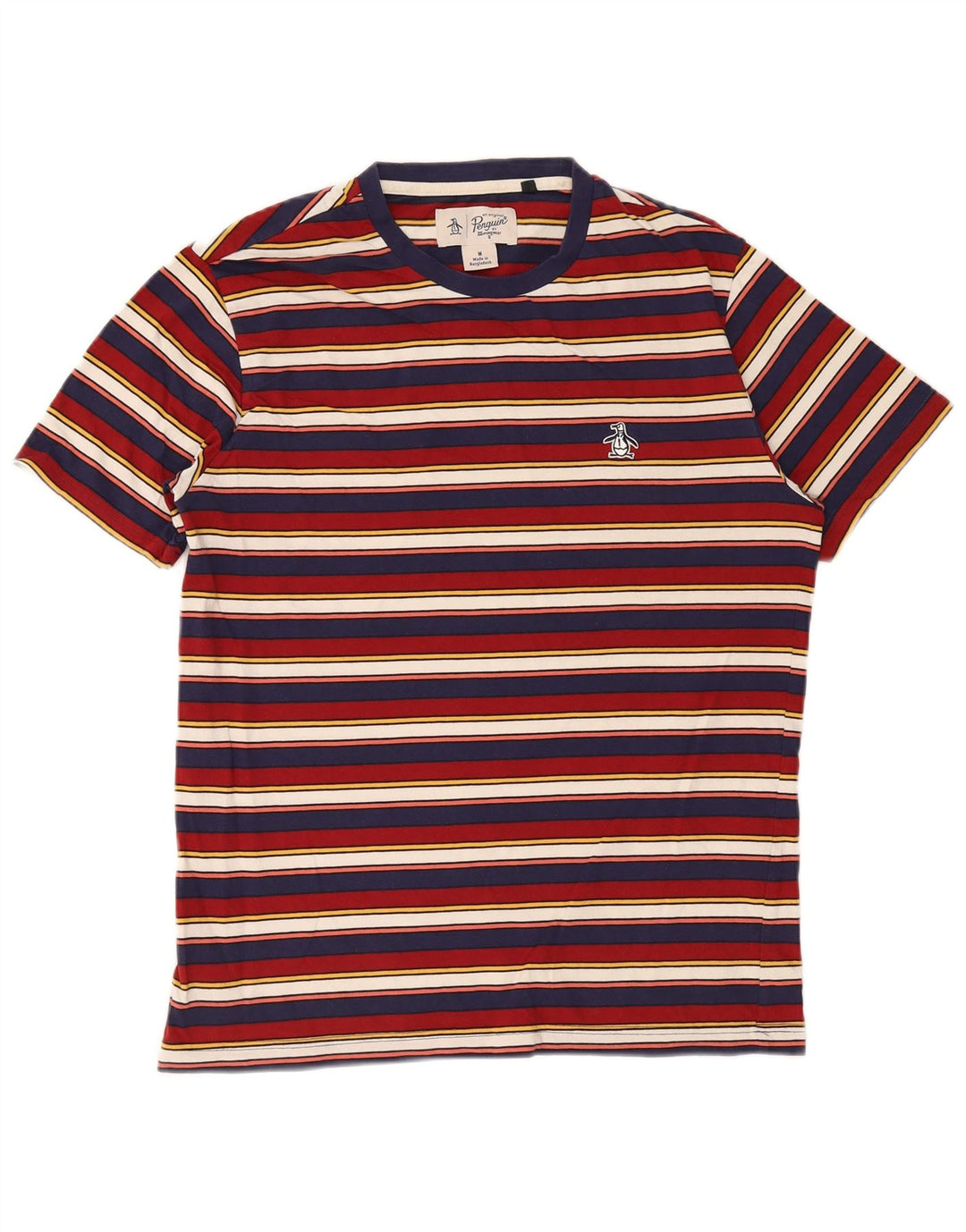 Camiseta Hombre Penguin Top Medium Algodón A Rayas Multicolor