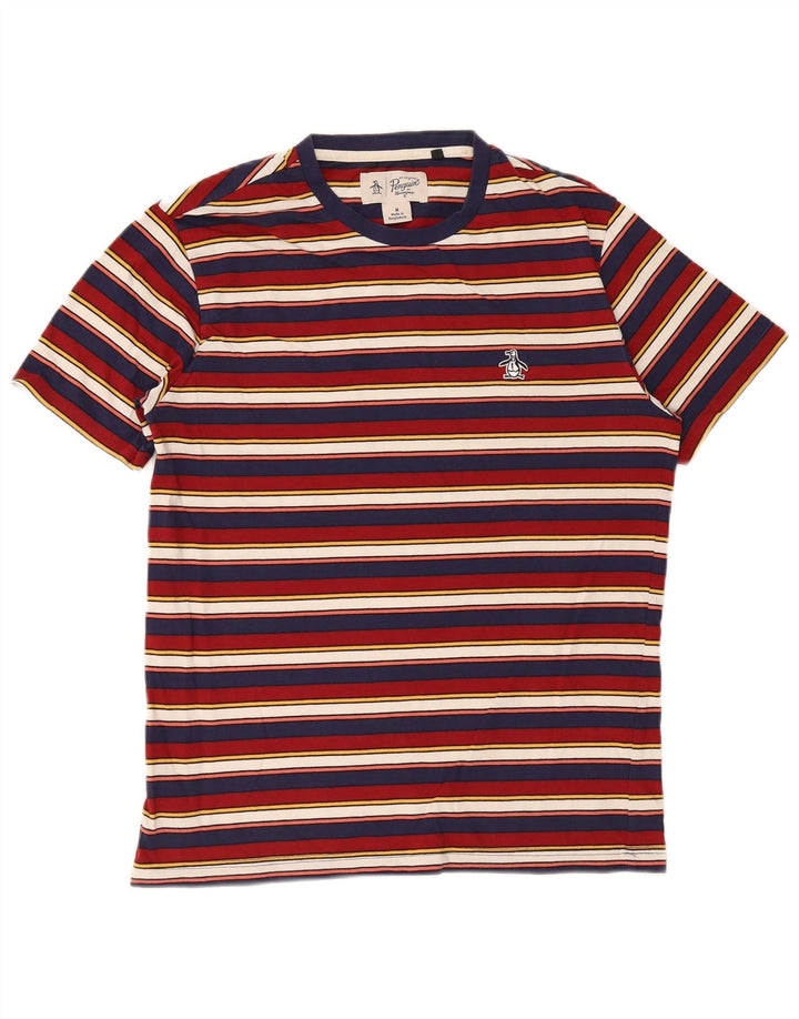 Camiseta Hombre Penguin Top Medium Algodón A Rayas Multicolor