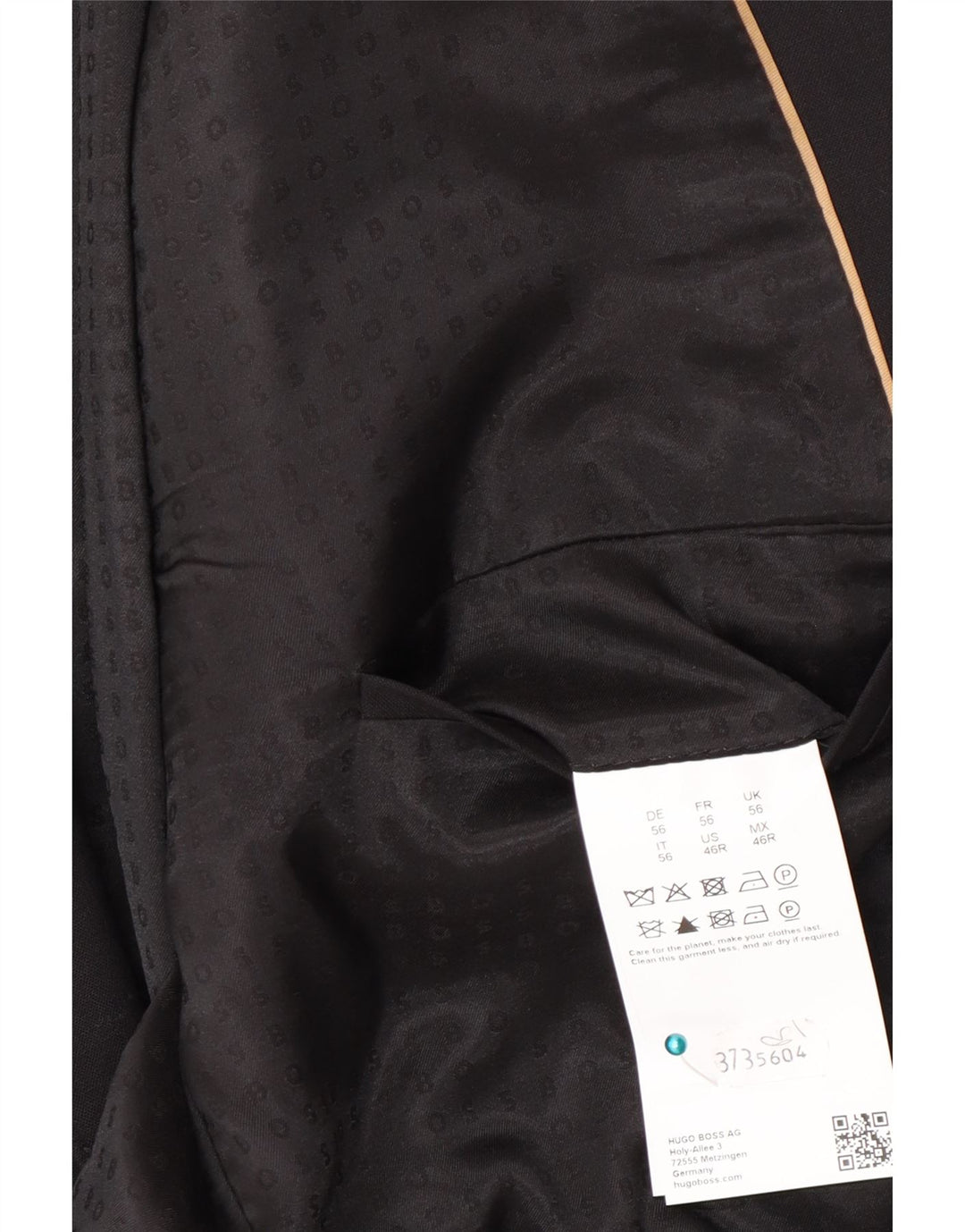 Hugo Boss Chaqueta tipo blazer de 2 botones para hombre EU 56 3XL Lana negra