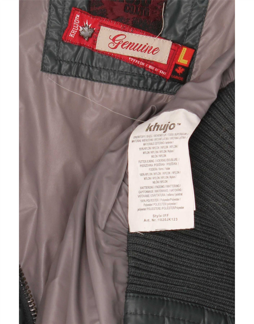 KHUJO Chaqueta acolchada para mujer UK 44 Grande Nylon verde