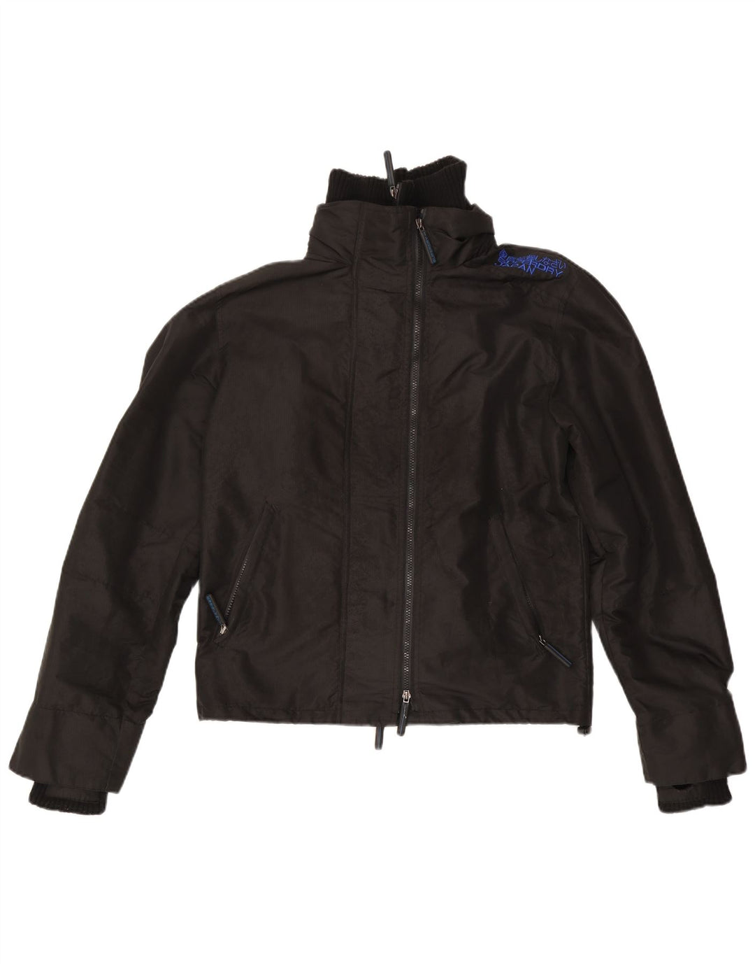 Superdry Chaqueta Lluvia Gráfica Mujer UK 44 Mediano Negro