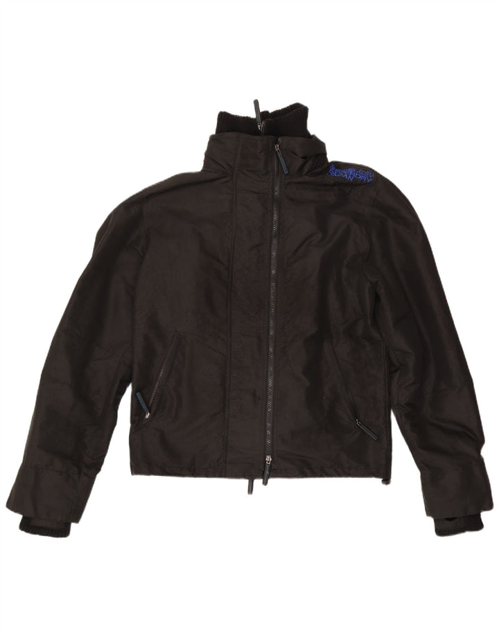 Superdry Chaqueta Lluvia Gráfica Mujer UK 44 Mediano Negro