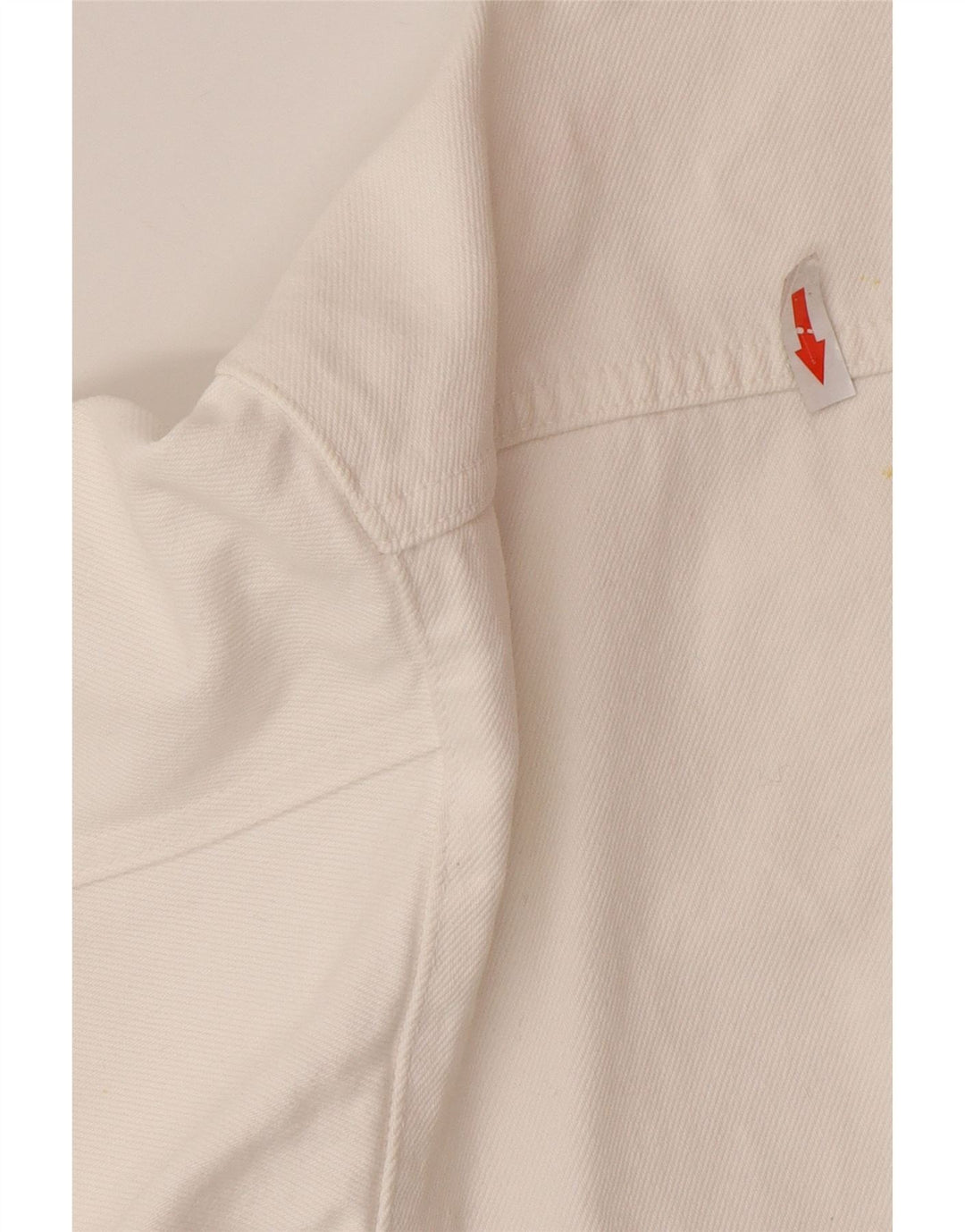 Zara Mujer Crop Chaqueta Vaquera Extragrande UK 10 Small White Cotton