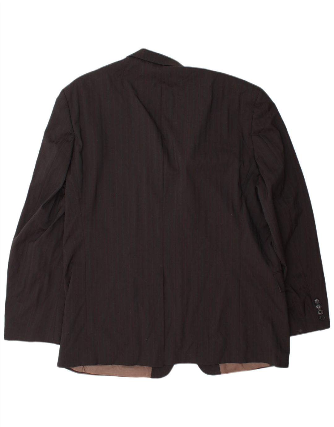 HUGO BOSS Chaqueta tipo blazer de 2 botones para hombre EU 58 4XL Lana a rayas marrón