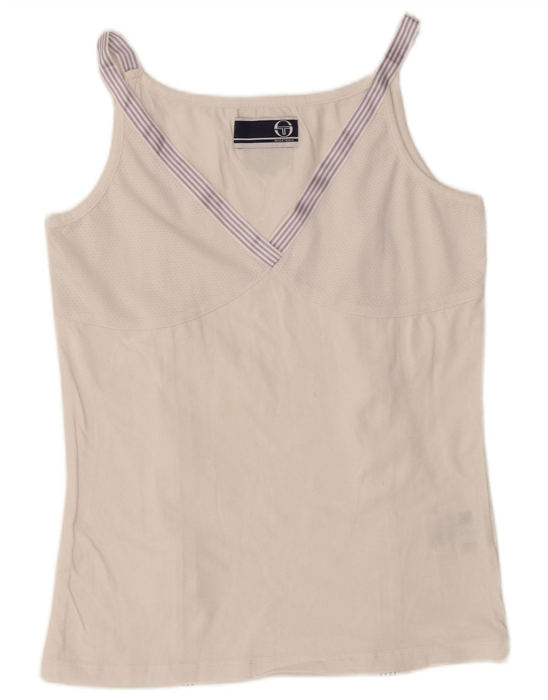 Sergio Tacchini Chaleco para mujer Top UK 10 Small White Cotton
