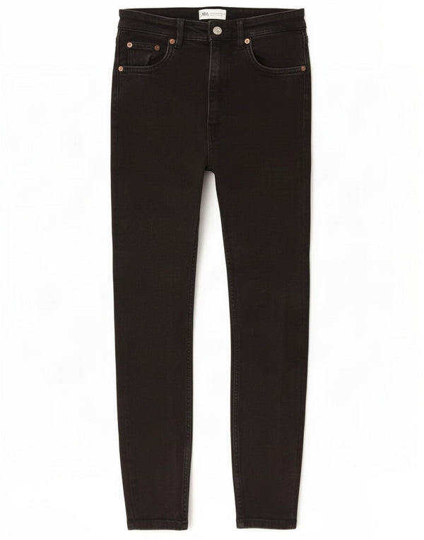 Zara Jeans Ajustados Cortos para Mujer EU 38 Small W28 L26 Algodón Negro