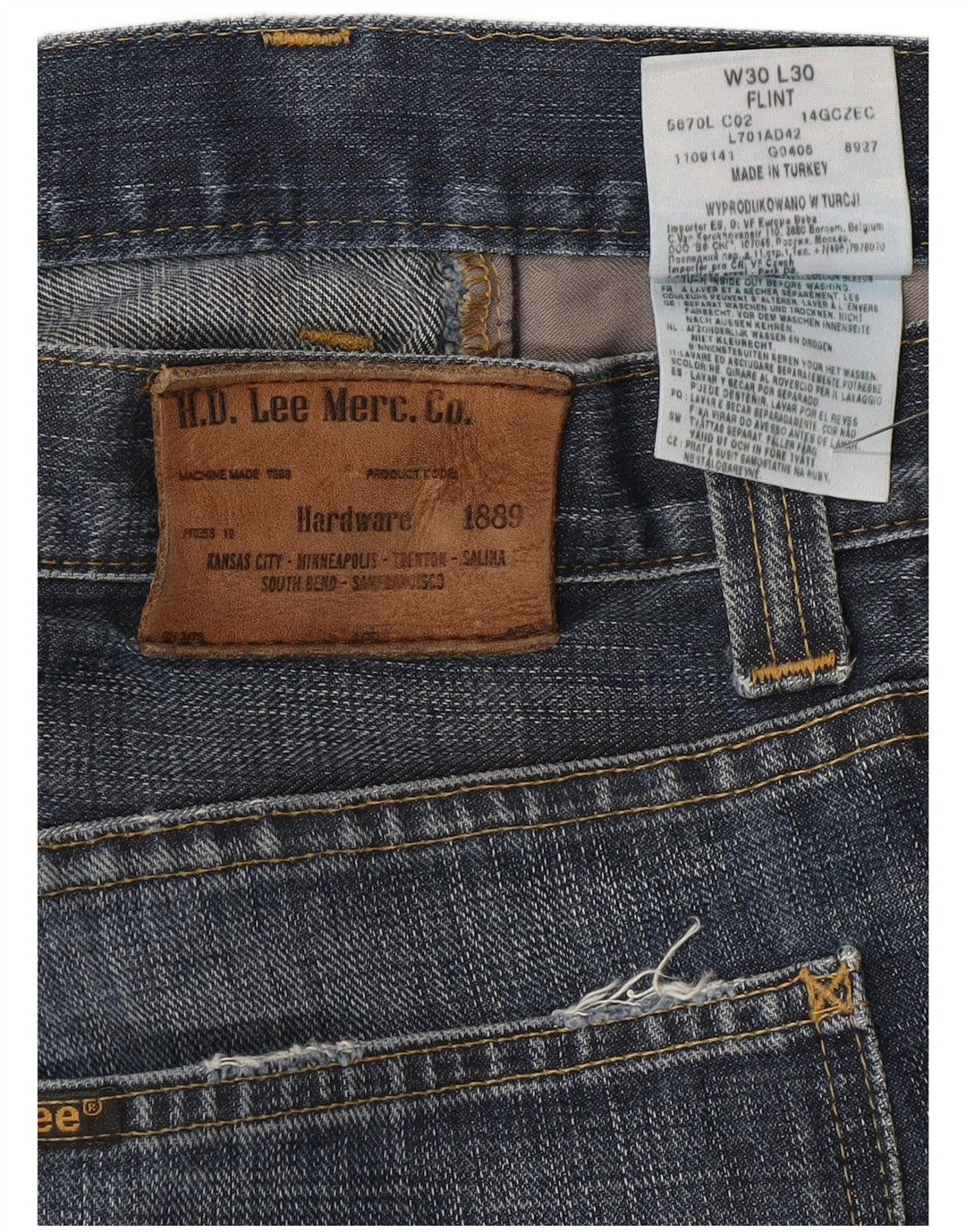 Vaqueros Lee Flint Rectos Mujer W30 L30 Algodón Azul