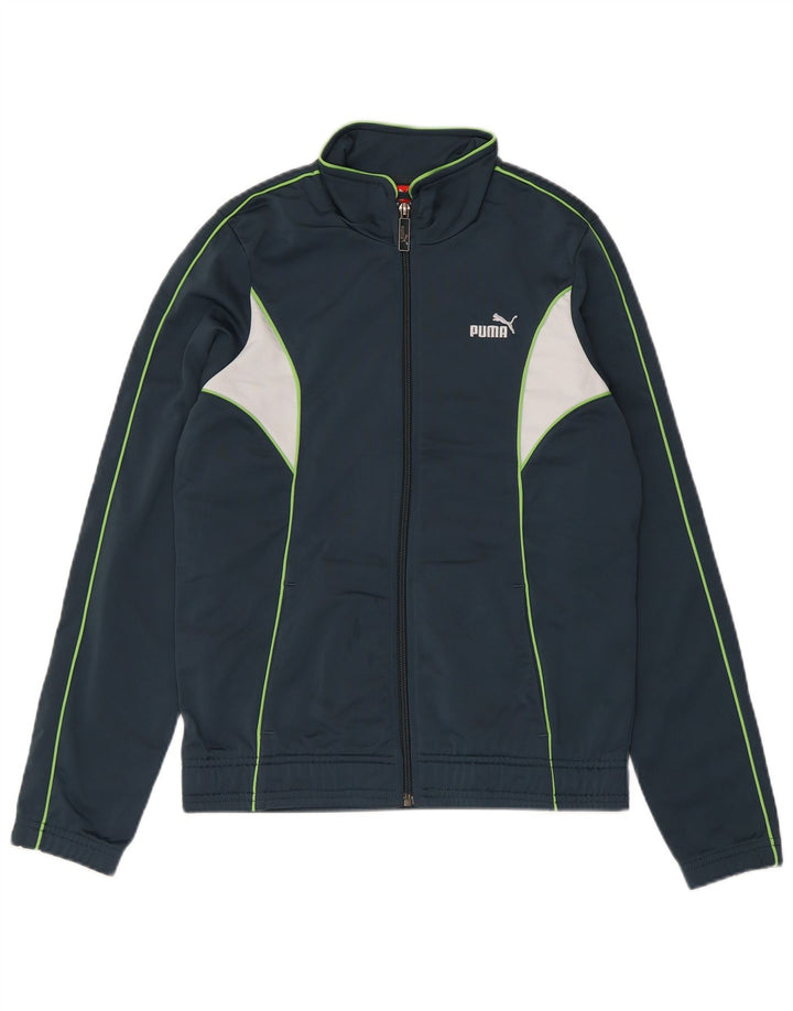 PUMA Chaqueta de chándal para mujer UK 12 Medium Azul marino Colorblock