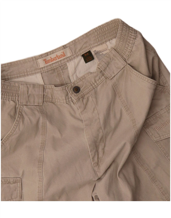 TIMBERLAND Pantalones cortos cargo para hombre W34 Algodón beige grande