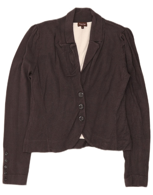 Phase Eight Chaqueta tipo blazer de punto con 3 botones para mujer UK 40 Viscosa gris medio
