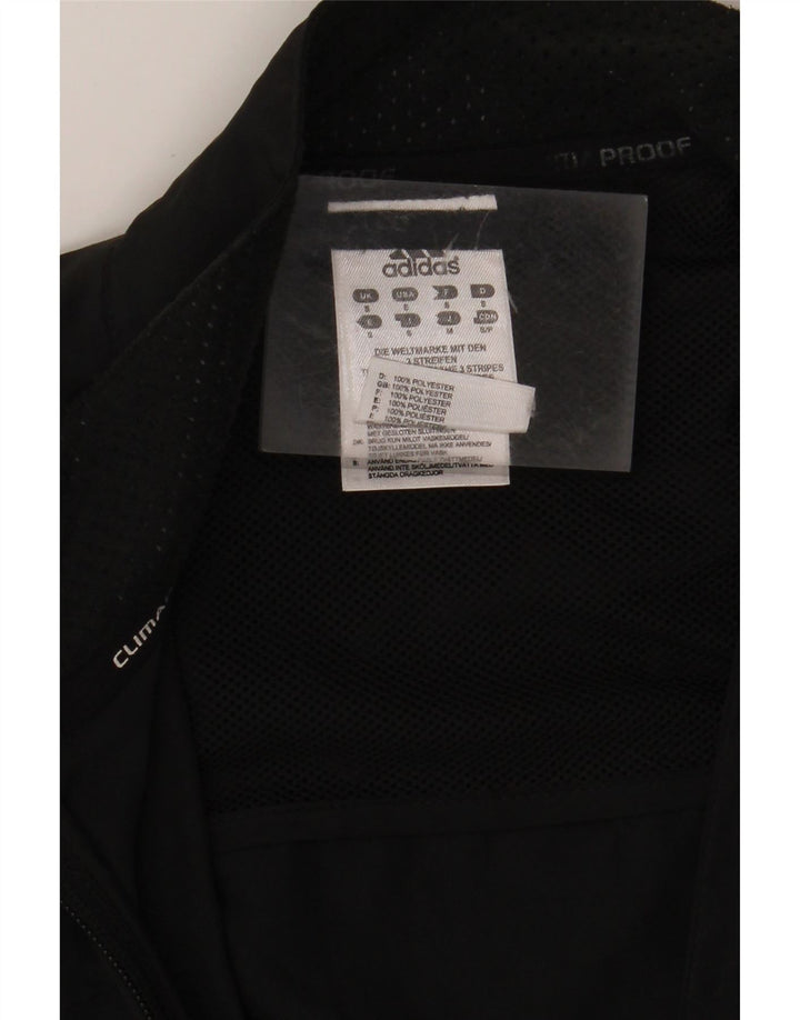 ADIDAS Chaqueta impermeable Climalite para hombre UK 36 Small Poliéster negro