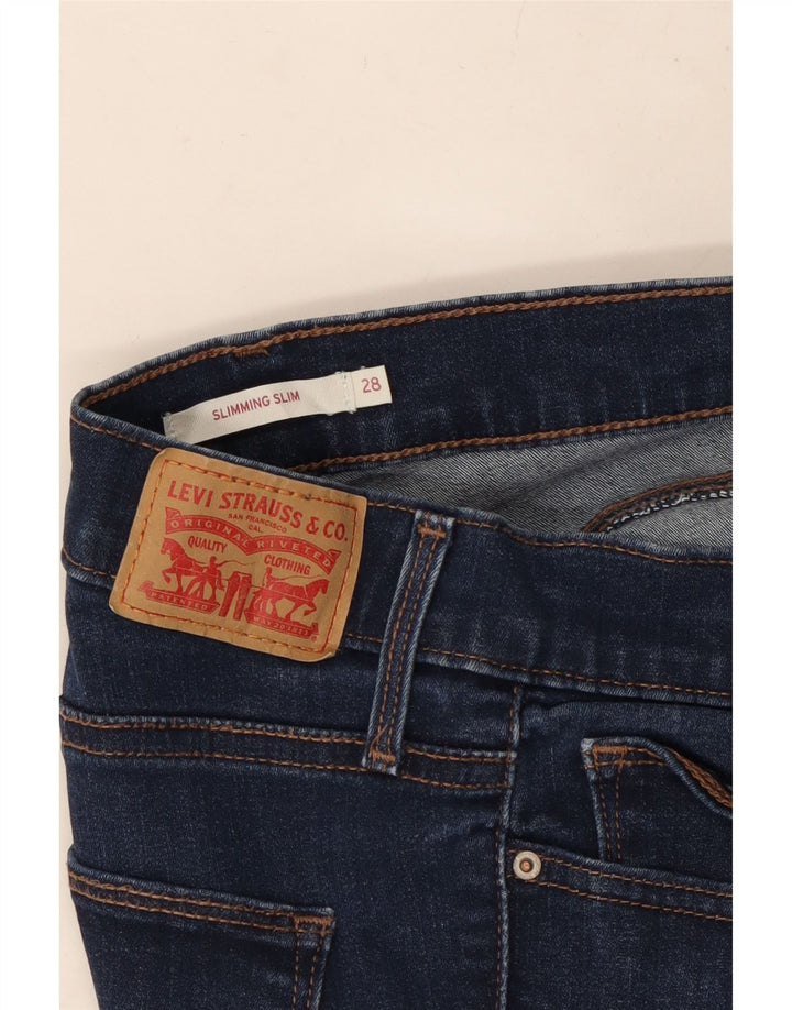 LEVI'S Vaqueros ajustados y ajustados para mujer W28 L31 Azul marino