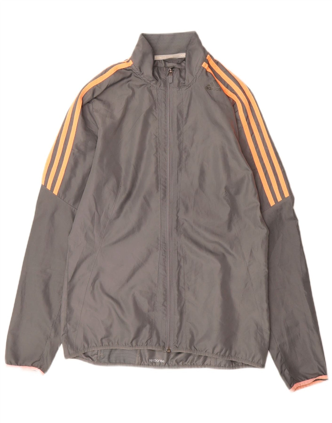 ADIDAS Mujer Clima Proof Chándal Top Chaqueta UK 8/10 Small Gris