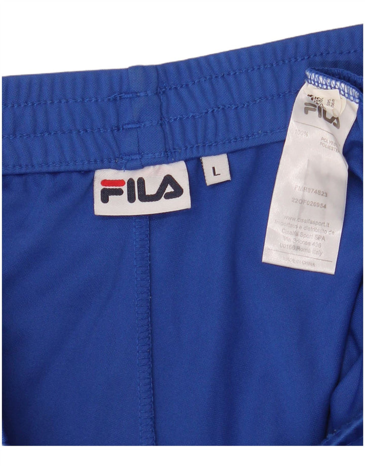 FILA Shorts deportivos gráficos para hombre Poliéster azul grande