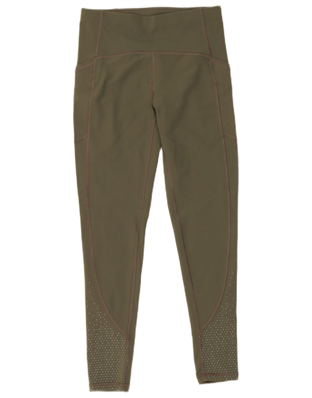 Lululemon Leggings para mujer US 6 mediano verde manchado nailon