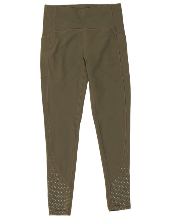 Lululemon Leggings para mujer US 6 mediano verde manchado nailon