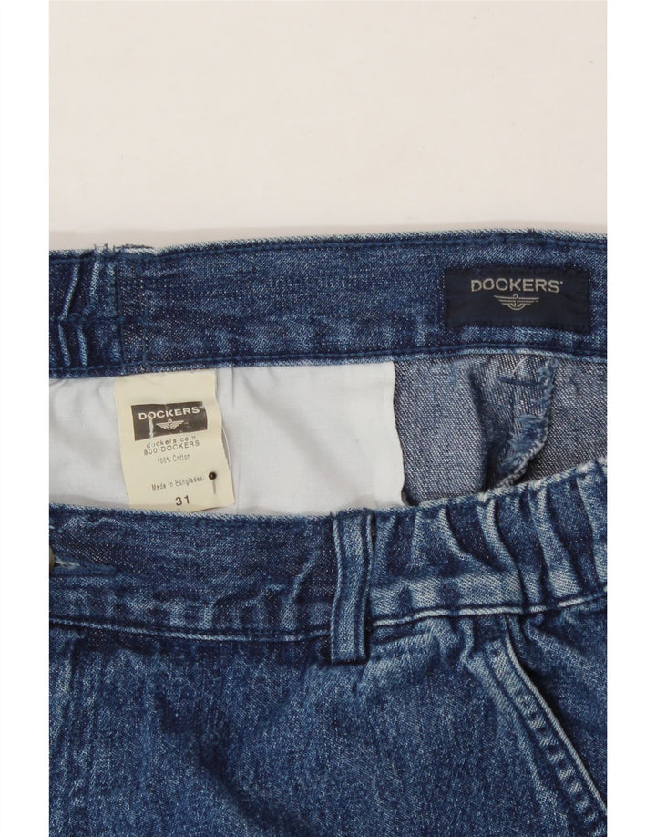 DOCKERS Mens Cargo Denim Shorts W31 Medium Blue Cotton Vintage Dockers and Second-Hand Dockers from Messina Hembry 