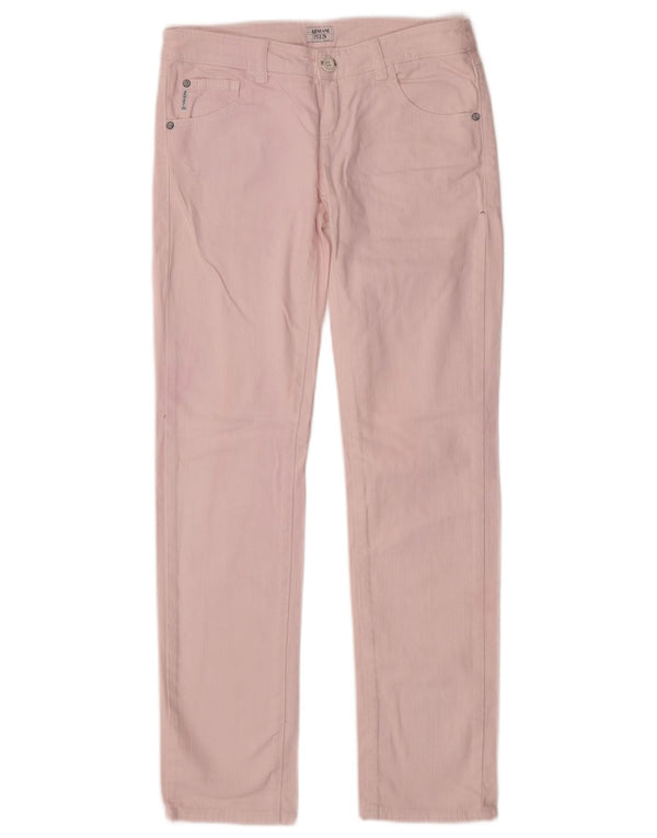 Armani - Pantalones informales ajustados para niña adolescente, 13-14 años, W28 L30, algodón rosa