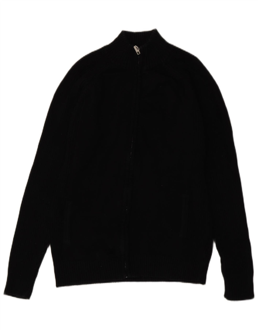 Zara Hombre Cárdigan Suéter Grande Negro