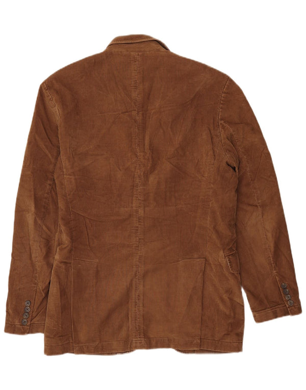 J. Crew Mens 2 Button Corduroy Blazer Jacket UK 38 Medium Brown Cotton