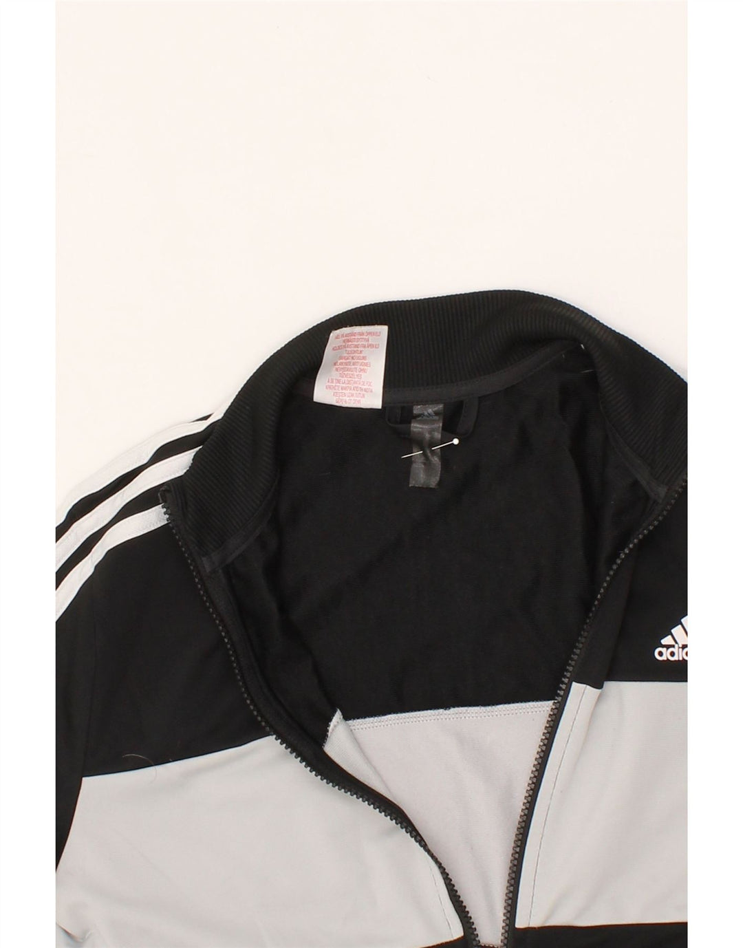 ADIDAS Boys Tracksuit Top Jacket 13-14 Years Black Colourblock Polyester Vintage Adidas and Second-Hand Adidas from Messina Hembry 