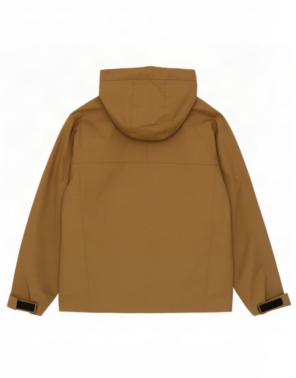 Zara Chaqueta cortavientos con capucha para hombre UK 36 Small Marrón Algodón