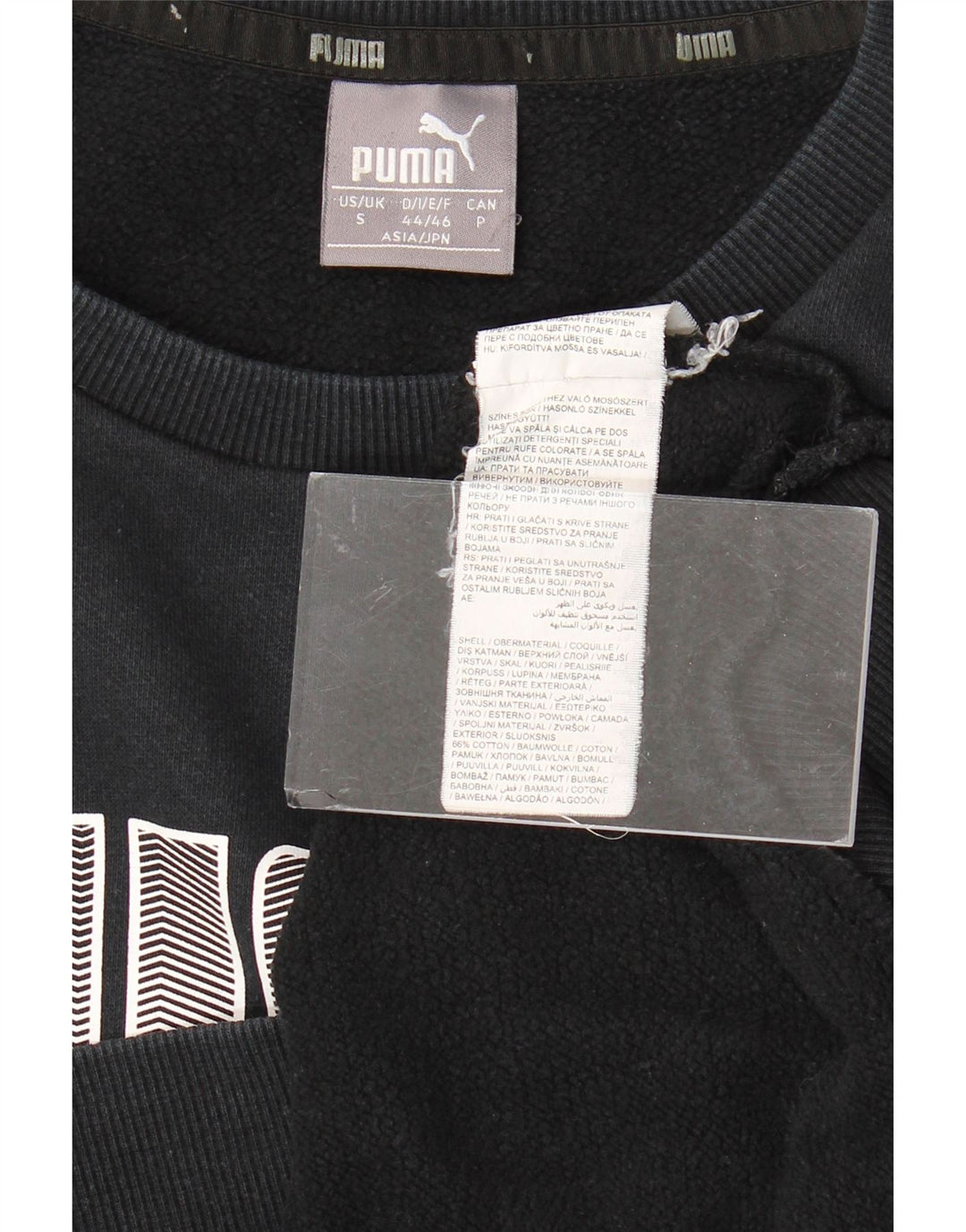 PUMA Sudadera con gráfico para Hombre Jersey pequeño de algodón Negro