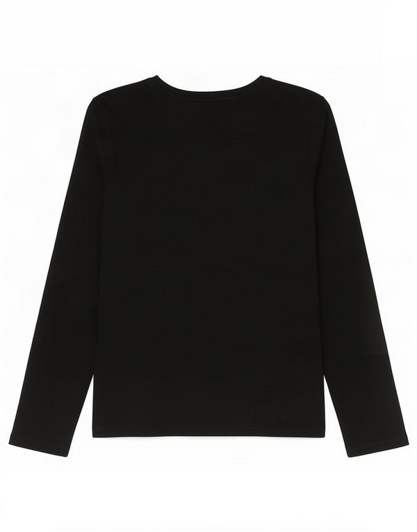 Polo Ralph Lauren Mujer Top Manga Larga UK 18 XL Algodón Negro