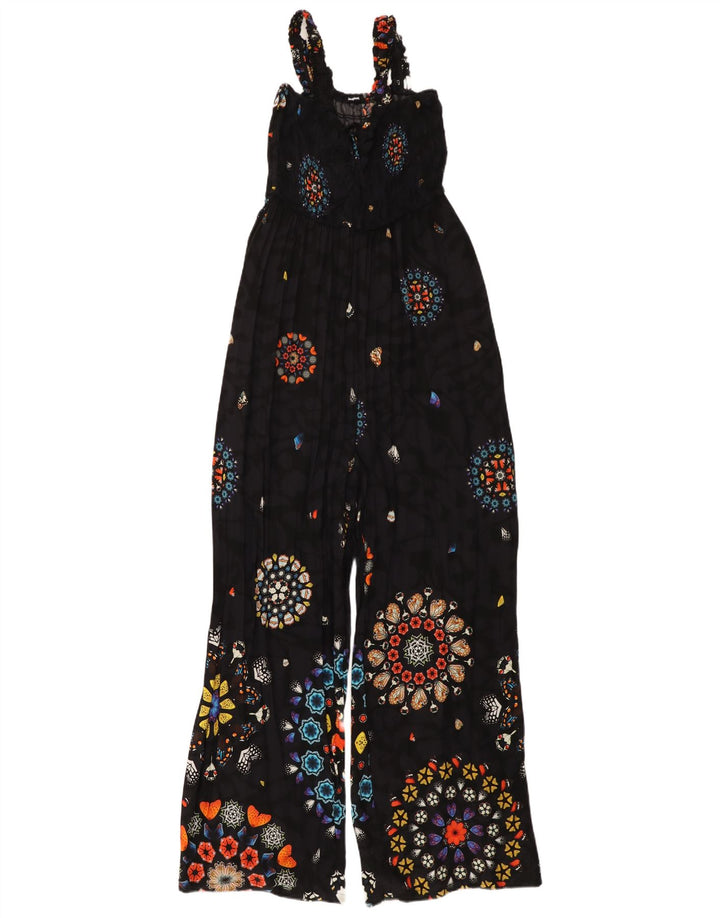 DESIGUAL Mono gráfico sin mangas para mujer UK 44 Grande Negro Floral