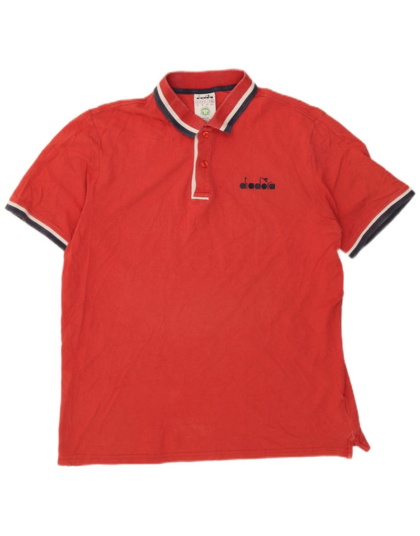 Diadora Polo Hombre XL Algodón Rojo