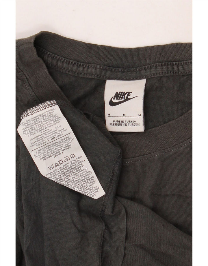 NIKE Camiseta gráfica para hombre Top mediano de algodón negro