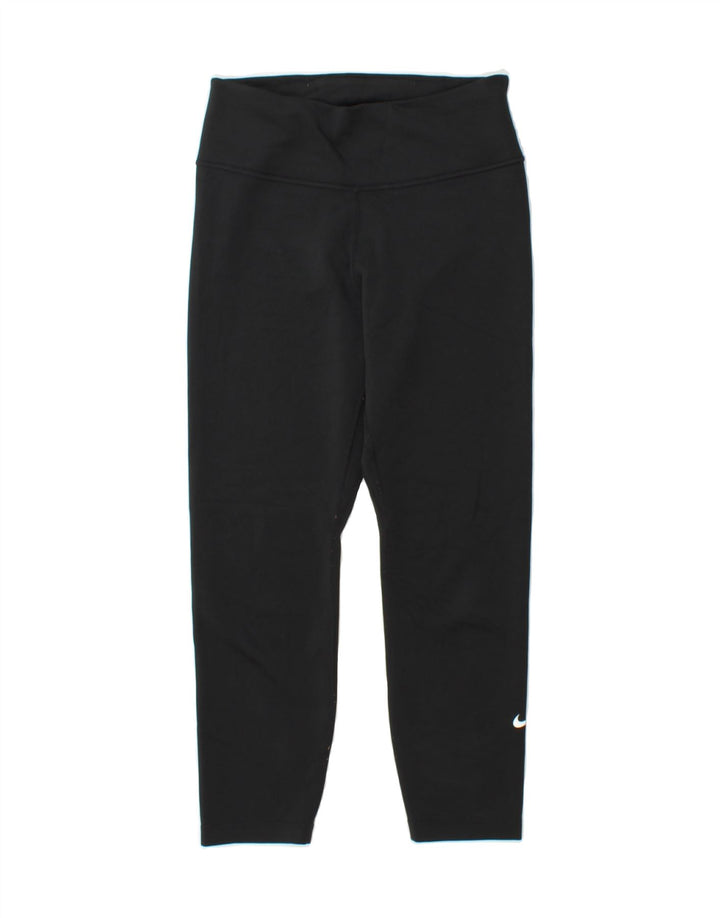 NIKE Womens Dri Fit Capri Leggings Small Black Polyester Vintage Nike and Second-Hand Nike from Messina Hembry 
