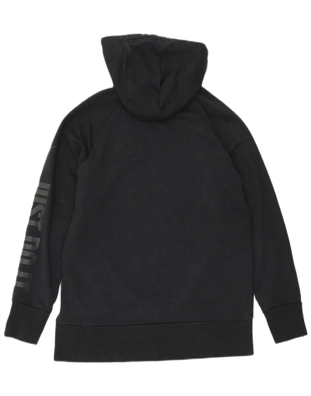 NIKE Jersey con capucha extragrande Dri Fit para mujer UK 6 XS Algodón negro