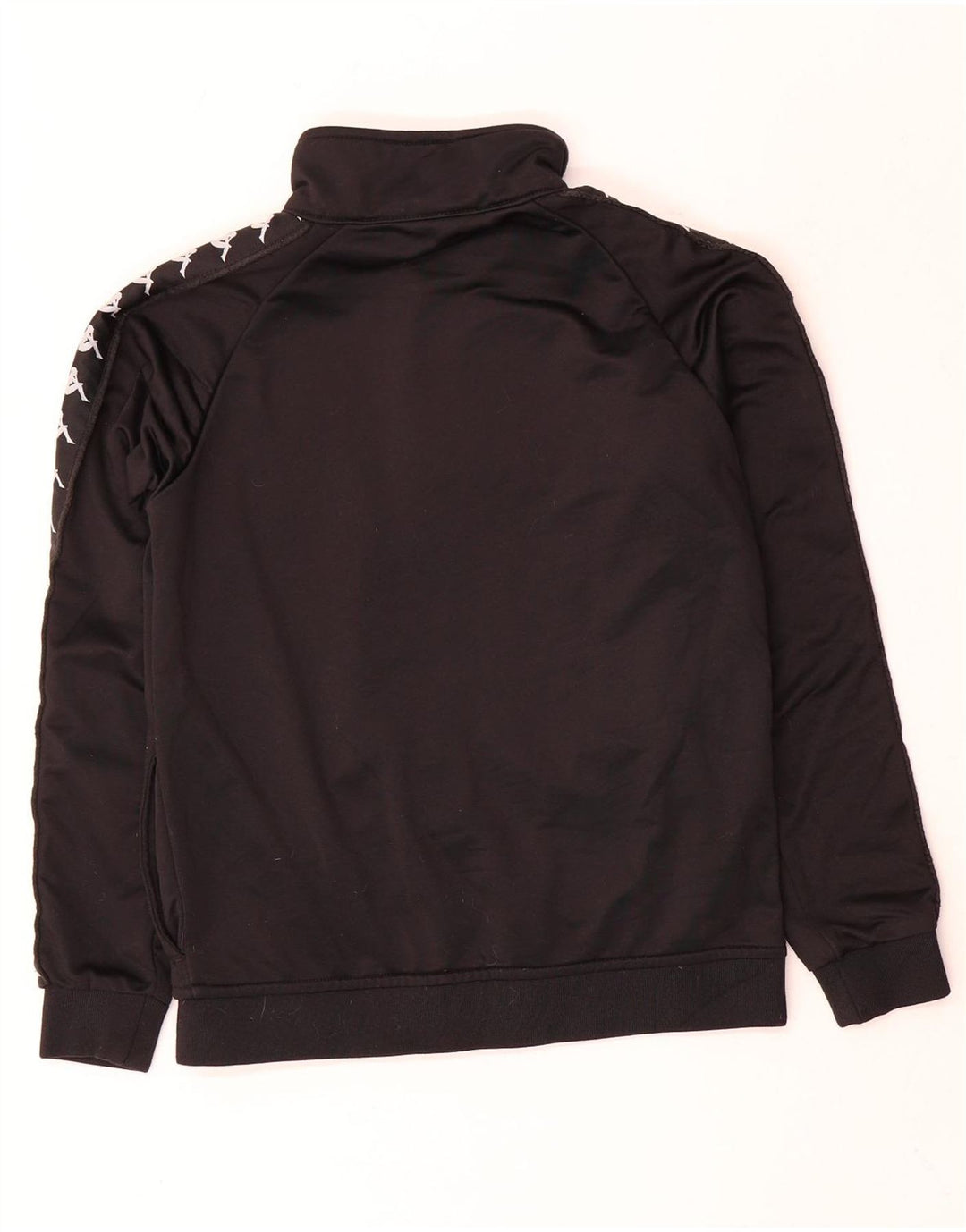 Kappa Boys Graphic Chándal Top Chaqueta 11-12 Años Negro Poliéster
