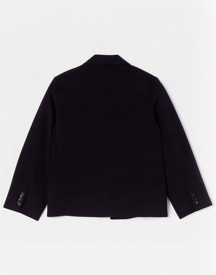 Belfe & Chaqueta tipo blazer de manga 3/4 extragrande para mujer IT 42 Azul marino mediano