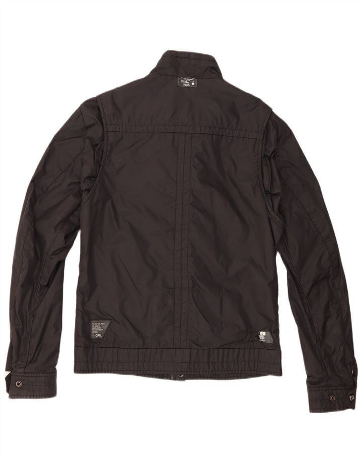 Vintage hombres bomber chaqueta Reino Unido 40 algodón negro grande
