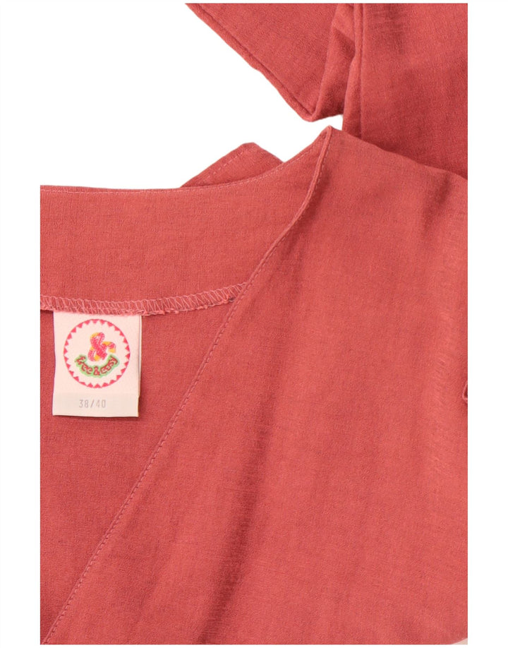 VINTAGE Crop Top Mujer EU 38/40 Viscosa Rosa Mediana