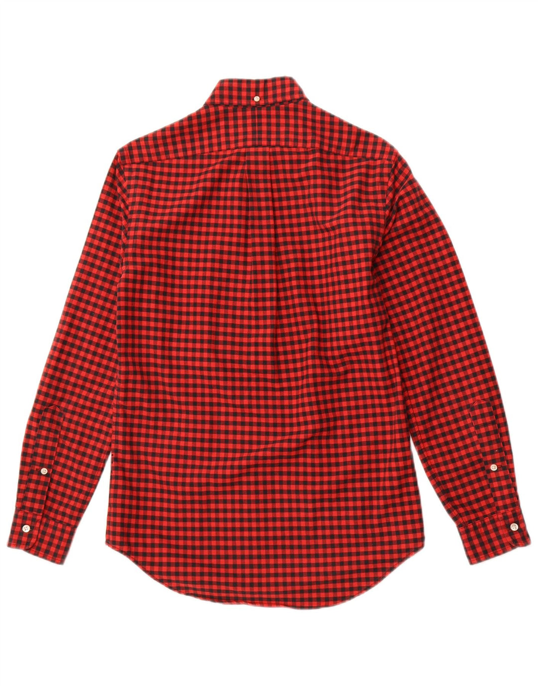 RALPH LAUREN Camisa de franela de ajuste clásico para hombre XS Algodón a cuadros rojo