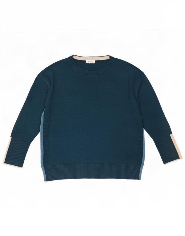 White Stuff - Jersey de cuello redondo para mujer, talla grande, color azul