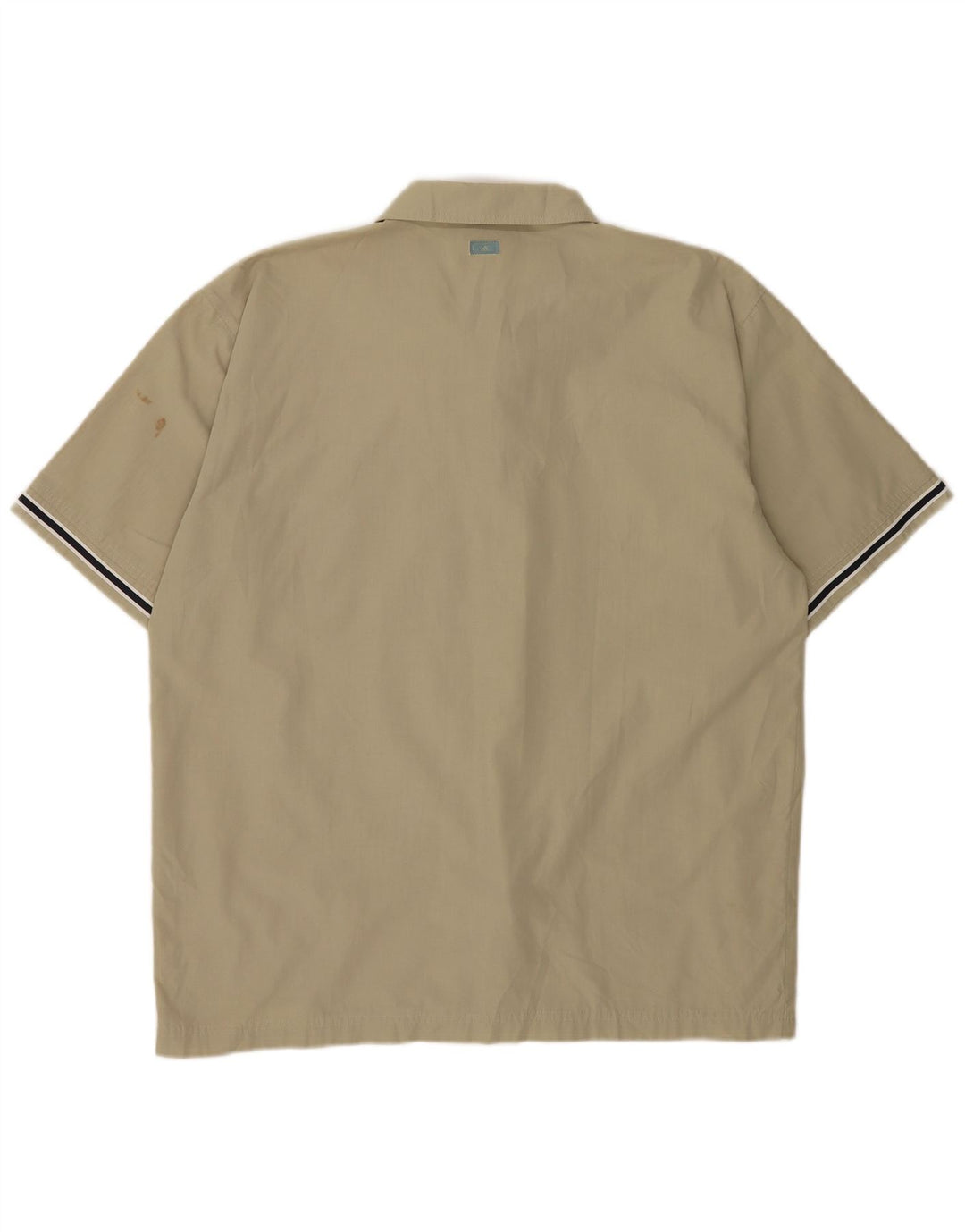 Adidas Camisa de manga corta para hombre UK 44/46 Large Caqui Poliéster