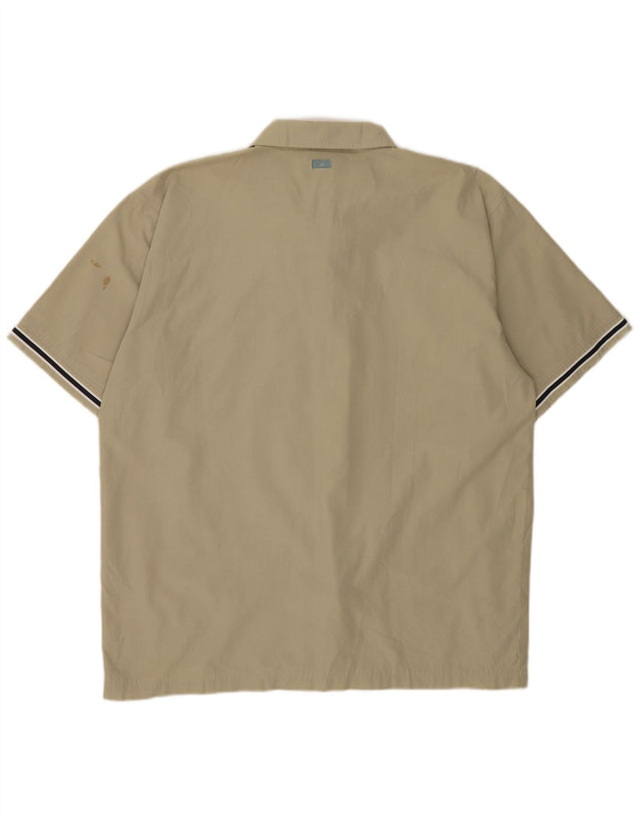 Adidas Camisa de manga corta para hombre UK 44/46 Large Caqui Poliéster