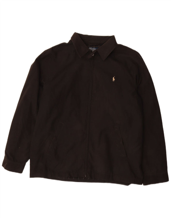 POLO RALPH LAUREN Chaqueta bomber para hombre UK 40 Grande Algodón negro