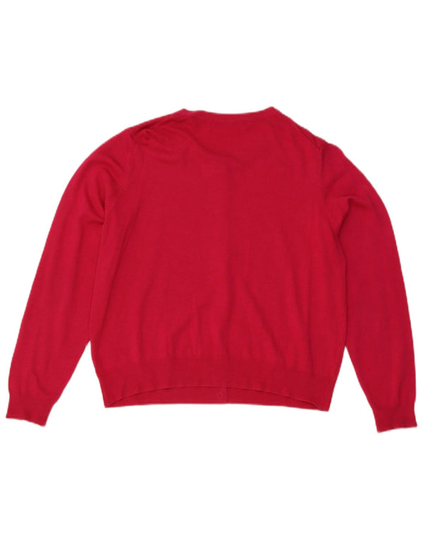 Marks & Spencer Suéter tipo cárdigan corto para mujer UK 46 Viscosa rosa grande