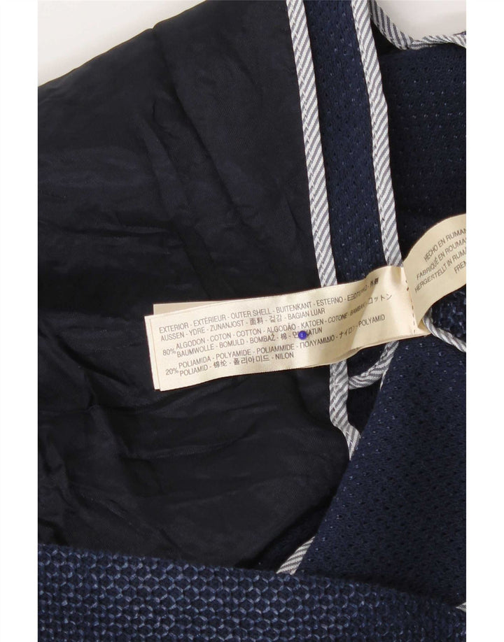 Massimo Dutti Chaqueta Blazer 1 Botón Mujer EU 36 XS Azul Marino Algodón