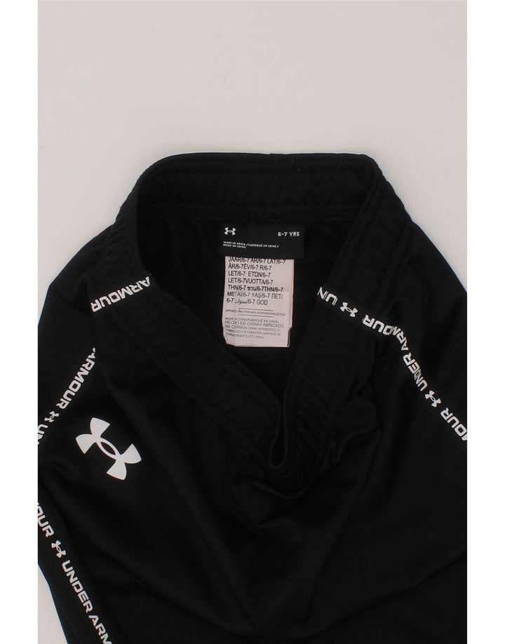 UNDER ARMOUR Girls Graphic Tracksuit Trousers 6-7 Years  Black Polyester Vintage Under Armour and Second-Hand Under Armour from Messina Hembry 