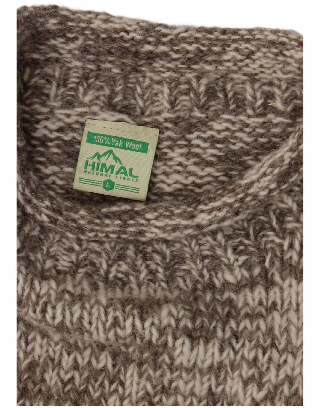 Vintage mujer barco cuello jumper suéter Reino Unido 16 lana grande gris moteada
